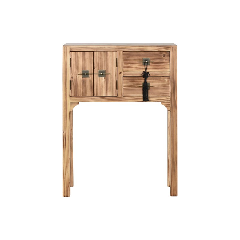 Console Home ESPRIT Black Fir MDF Wood 64 x 26 x 83 cm