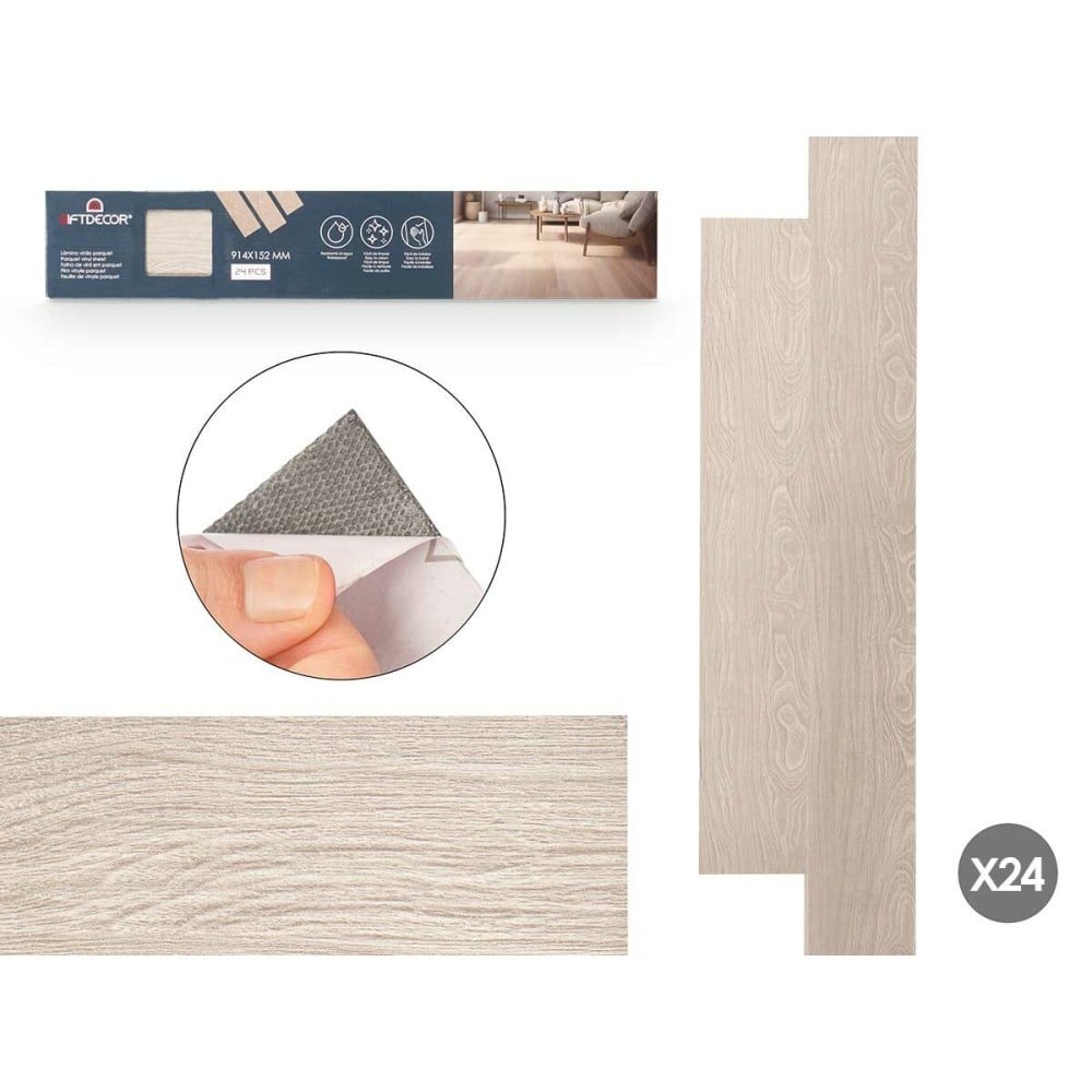 Vinyl GiftDecor Parquet Grau 24 Stück