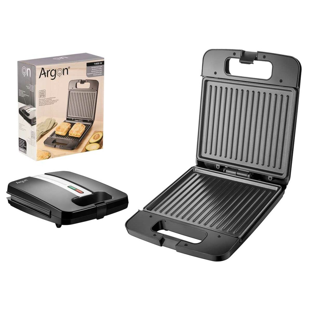 Sandwich Toaster Grill Argon K-718-2 Black Steel 1400 W