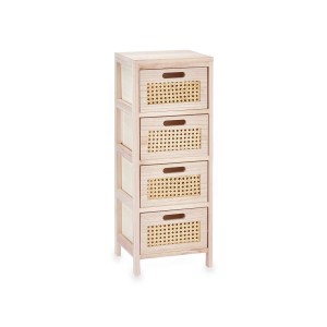 Chest of drawers GiftDecor Rattan Natural 27 x 73 x 25 cm 4 drawers