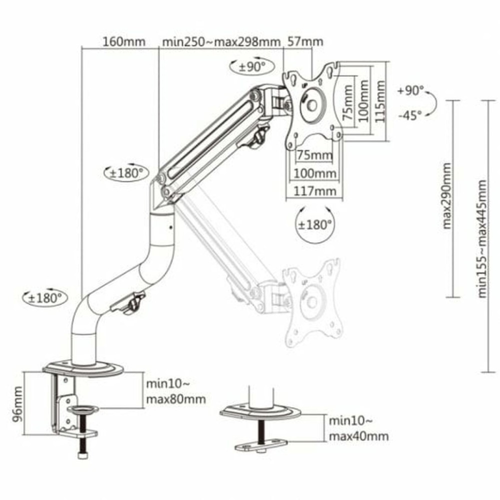 Support de TV Ewent 17" 32" 8 kg