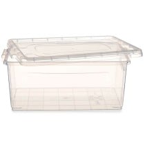 Boîte de rangement avec couvercle Transparent Plastique 22 L 32 x 20,5 x 50 cm (6 Unités)