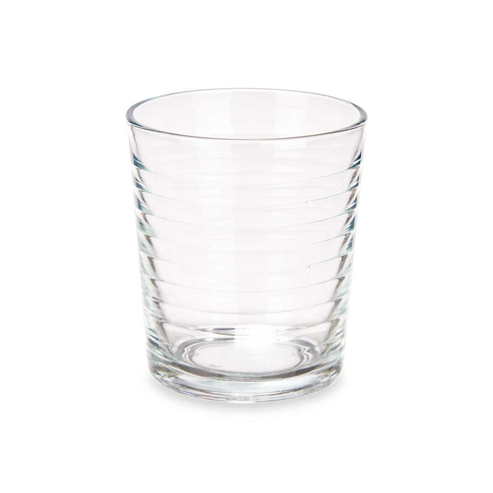 Set of glasses Stripes Transparent Glass 360 ml (6 Units)