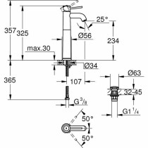 Spülbecken Siphon Grohe Metall