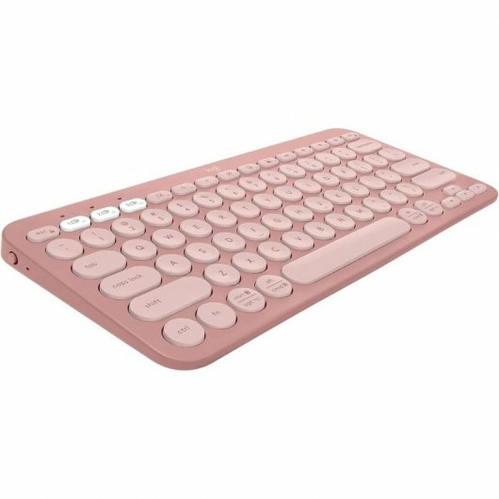 Clavier sans fil Logitech Pebble Keys 2 K380s Espagnol Qwerty Rose