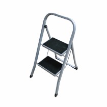 2-step folding ladder EDM 75081 Grey Steel 47 x 55 x 82 cm