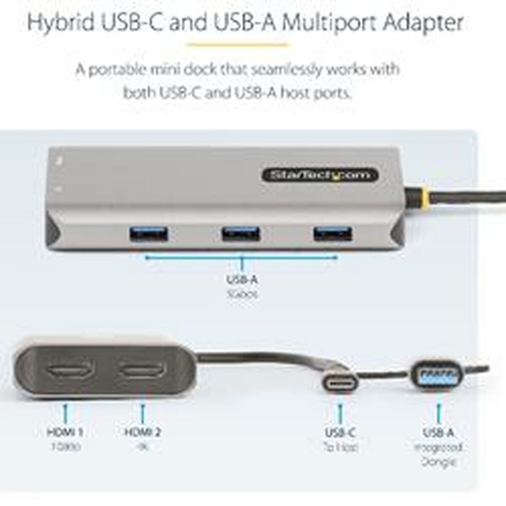 Adaptateur USB Startech 167B-USBC-MULTIPORT