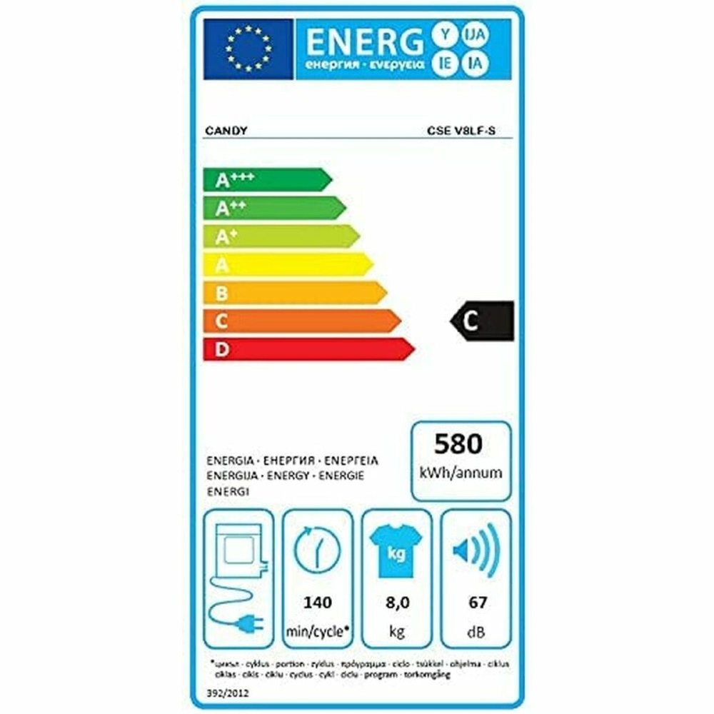 Kondensationstrockner Candy CSE V8LF-S Weiß