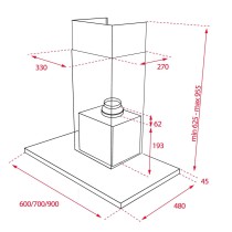 Conventional Hood Teka DSJ 650 Black Steel