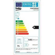 Einheit bestehend aus Ofen und Glaskeramik BEKO FSS67000GW 71 L 60 cm Weiß