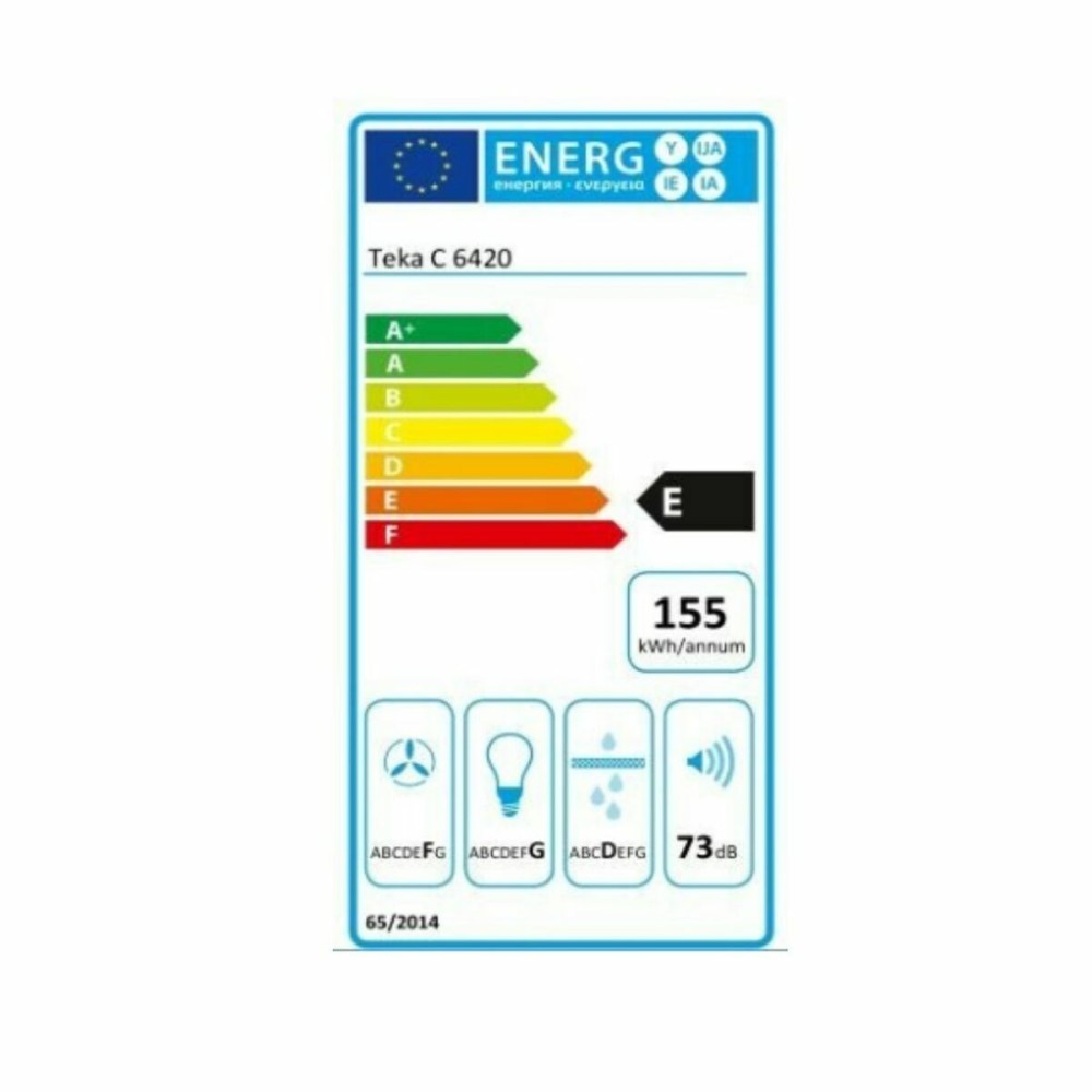 Hotte standard Teka C6420S 60 cm 375 m3/h 73 dB 316W Acier