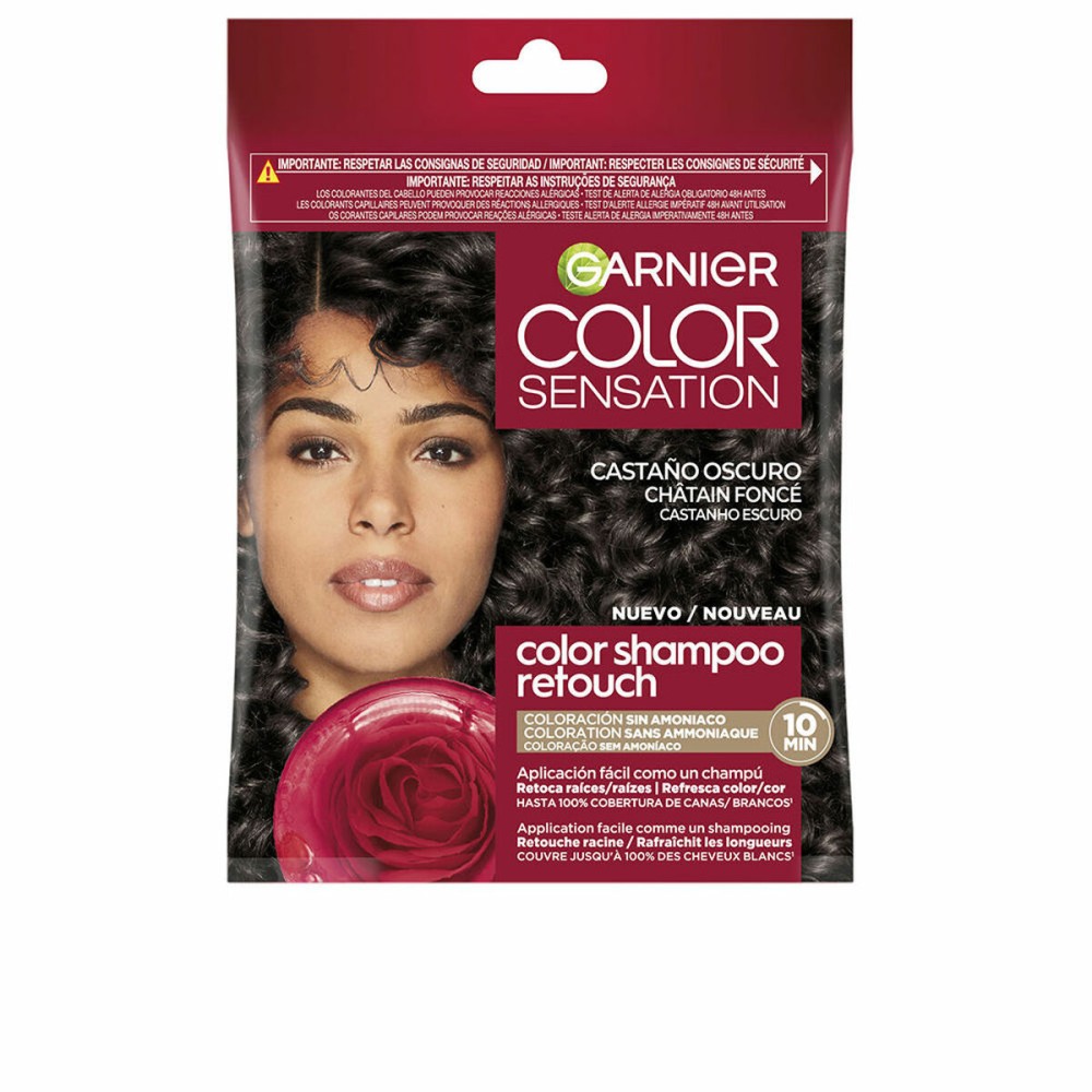 Teinture shampooing Garnier COLOR SENSATION Chatain foncé Nº 3.0 Semi-permanent