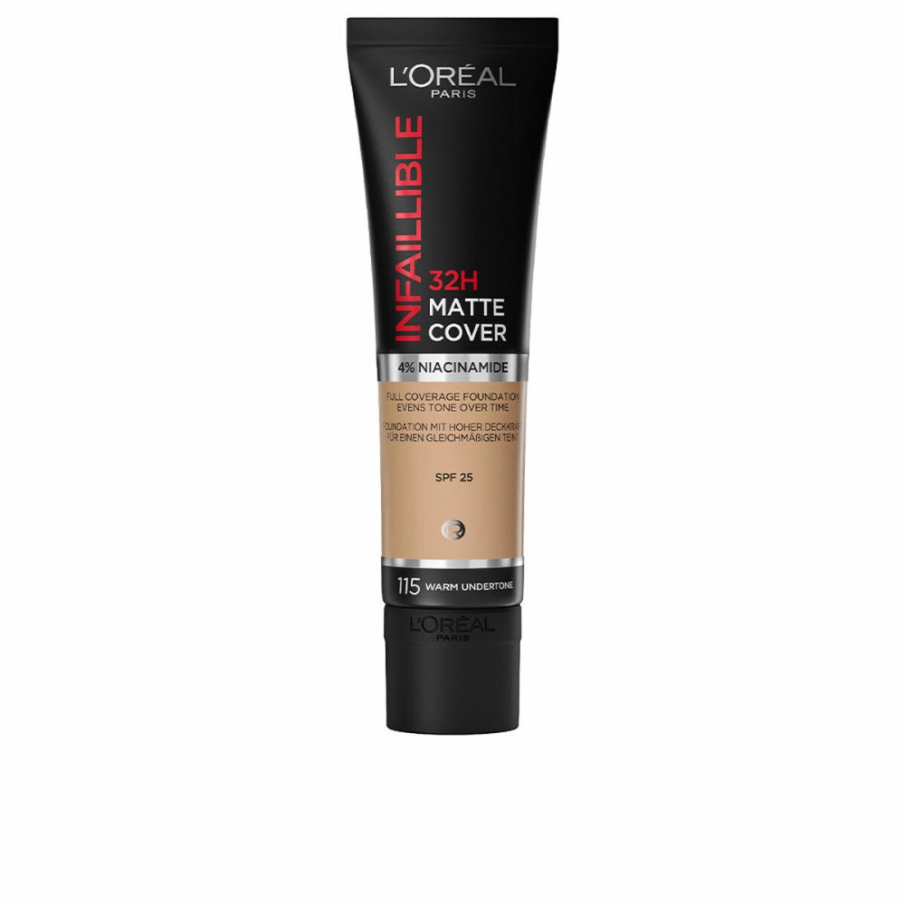 Fluid Makeup Basis L'Oreal Make Up Infalible 32H Matte Cover Nº 115 warm undertone Spf 25