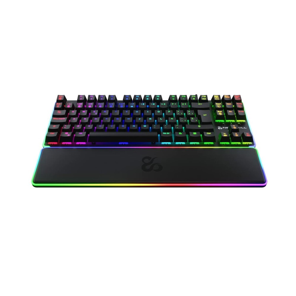 Gaming Tastatur Newskill Gungnyr TKL Pro Schwarz LED RGB Qwerty Spanisch