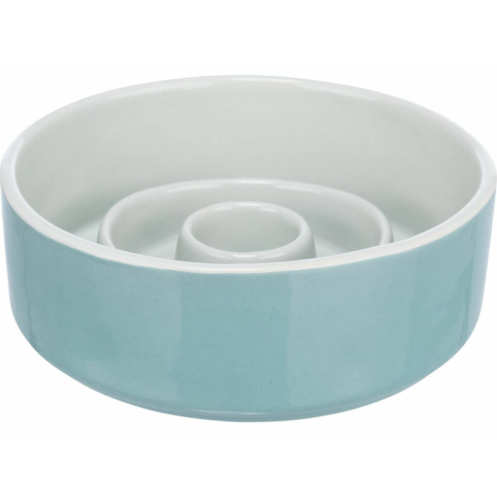 Dog Feeder Trixie Slow Feeding Blue Grey Ø 14 cm 450 ml