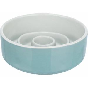 Mangeoire pour chiens Trixie Slow Feeding Bleu Gris Ø 14 cm 450 ml