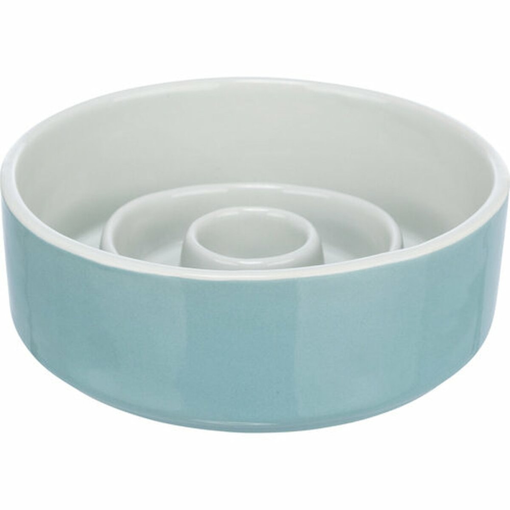 Mangeoire pour chiens Trixie Slow Feeding Bleu Gris Ø 14 cm 450 ml