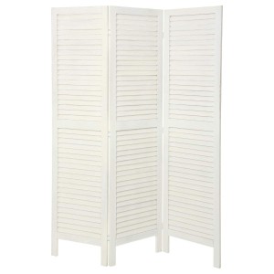 Folding screen Atmosphera White Paolownia wood (170 x 119 cm)