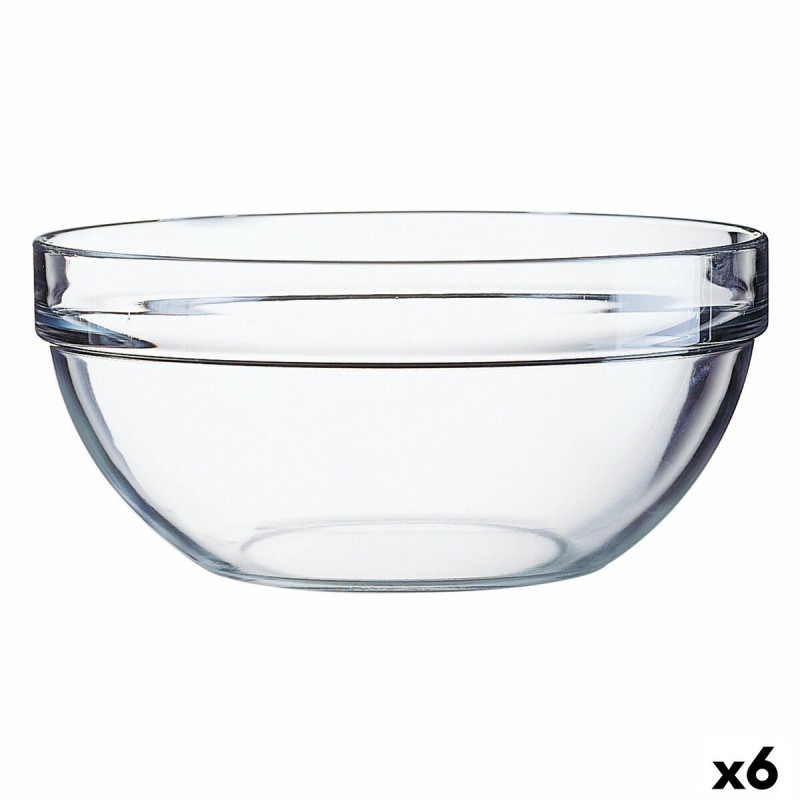 Salatschüssel Luminarc Durchsichtig Glas (20 cm) (6 Stück)