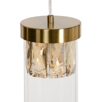 Ceiling Light 91 x 11 x 45 cm Crystal Golden Metal