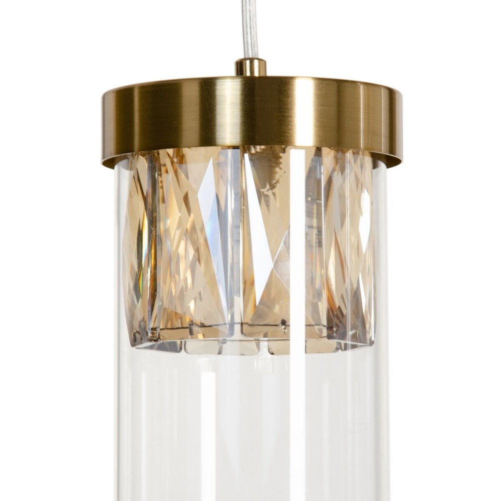 Ceiling Light 91 x 11 x 45 cm Crystal Golden Metal