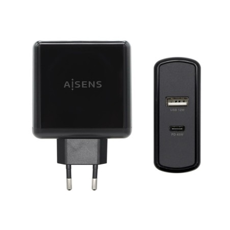 USB Wall Charger Aisens ASCH-2PD45A-BK 57 W Black USB-C