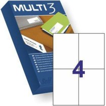 Étiquettes adhésives MULTI 3 Blanc Droit 500 Volets 105 x 148 mm (4 Unités)