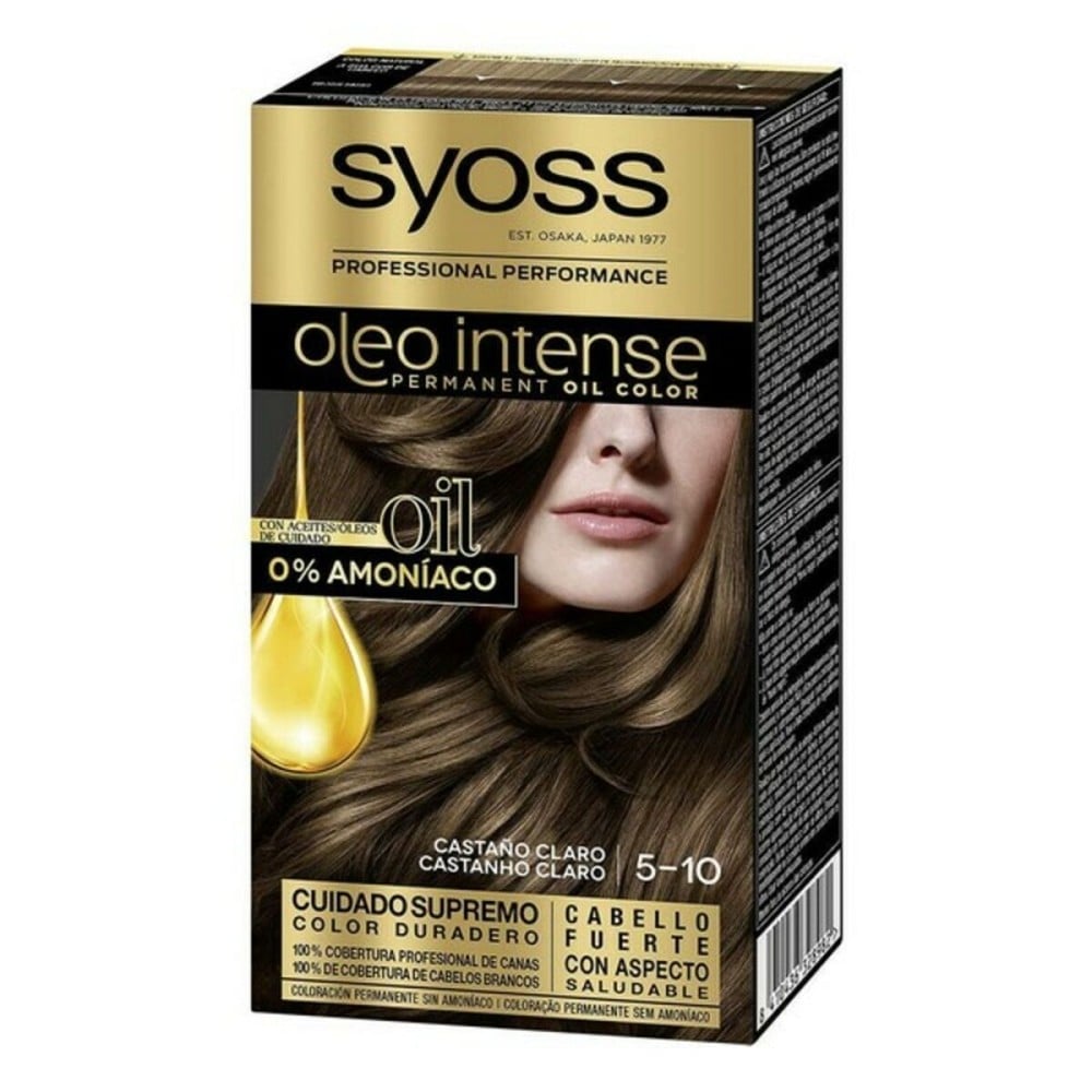 Dauerfärbung   Syoss Olio Intense Ohne Ammoniak Nº 5,10 Kastanie hell