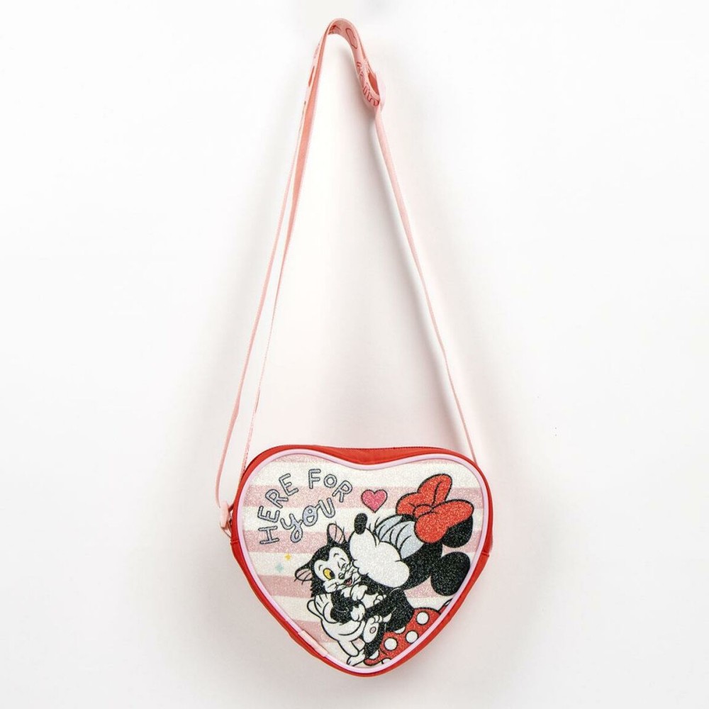 Sac à Bandoulière Minnie Mouse Rouge 15 x 14 x 4 cm