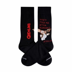 Sports Socks Jimmy Lion Gremlins Warning Black