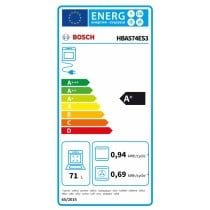 Four à pyrolyse BOSCH HBA574ES3 71 L 3600 W