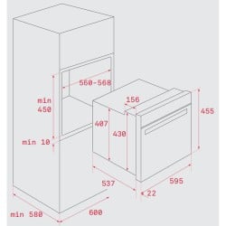 Four à pyrolyse Teka 41534010 44 L Display LED 2615W 44 L