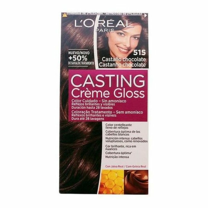 Teinture sans ammoniaque Casting Creme Gloss L'Oreal Make Up Casting Creme Gloss Châtain Chocolat 180 ml