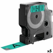 Laminiertes Klebeband zur Kennzeichnung von Maschinen Dymo D1 45809 LabelManager™ Schwarz grün (5 Stück)