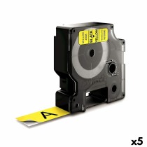 Ruban Laminé pour Etiqueteuses Dymo D1-19 45808 LabelManager™ Noir Jaune (5 Unités)