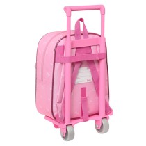 School Rucksack with Wheels Barbie Girl Pink 22 x 27 x 10 cm