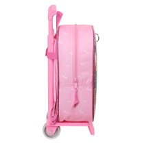 Cartable à roulettes Barbie Girl Rose 22 x 27 x 10 cm