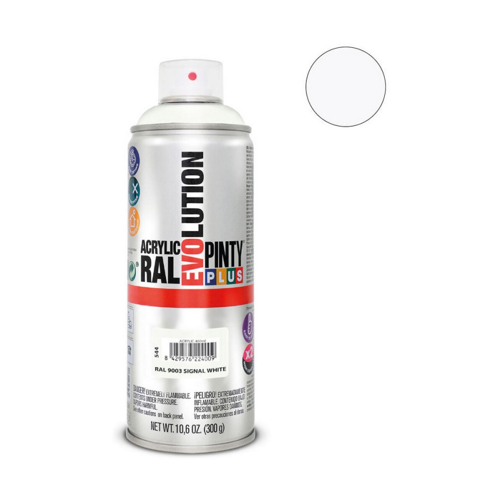 Sprühfarbe Pintyplus Evolution RAL 9003 400 ml Signal White