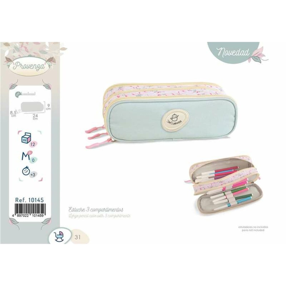 Triple Pencil Case Decuevas Provenza 24 x 9 x 8,5 cm