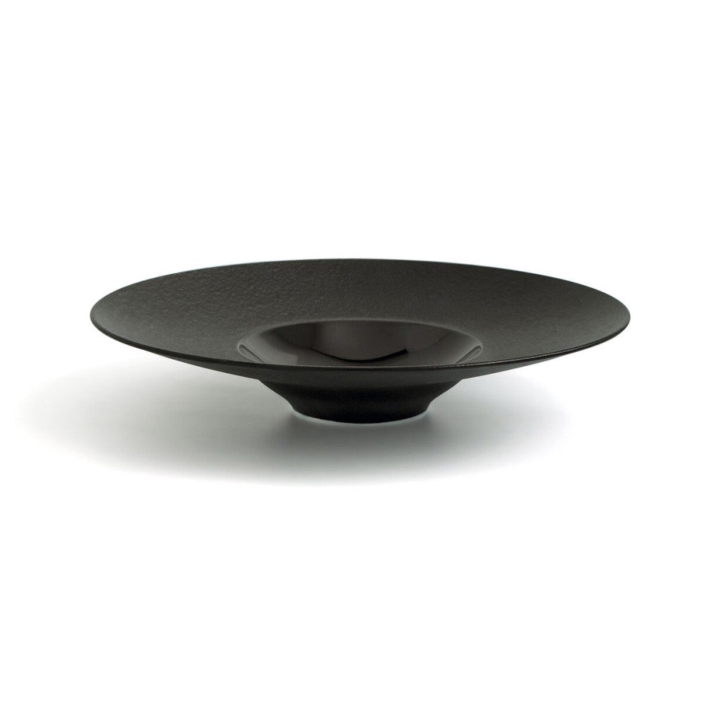 Deep Plate Ariane Gourmet Ceramic Black (Ø 28 cm) (6 Units)