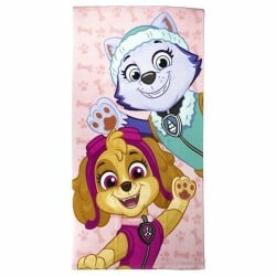 Serviette de plage The Paw Patrol Rose 70 x 140 cm Microfibre