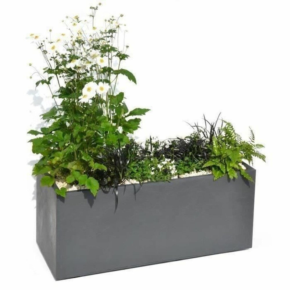 Pot EDA Gris Plastique Rectangulaire 99,5 x 39 x 43 cm