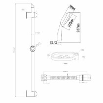 Shower Column Rousseau Stainless steel 2 m 3 Positions 60 cm