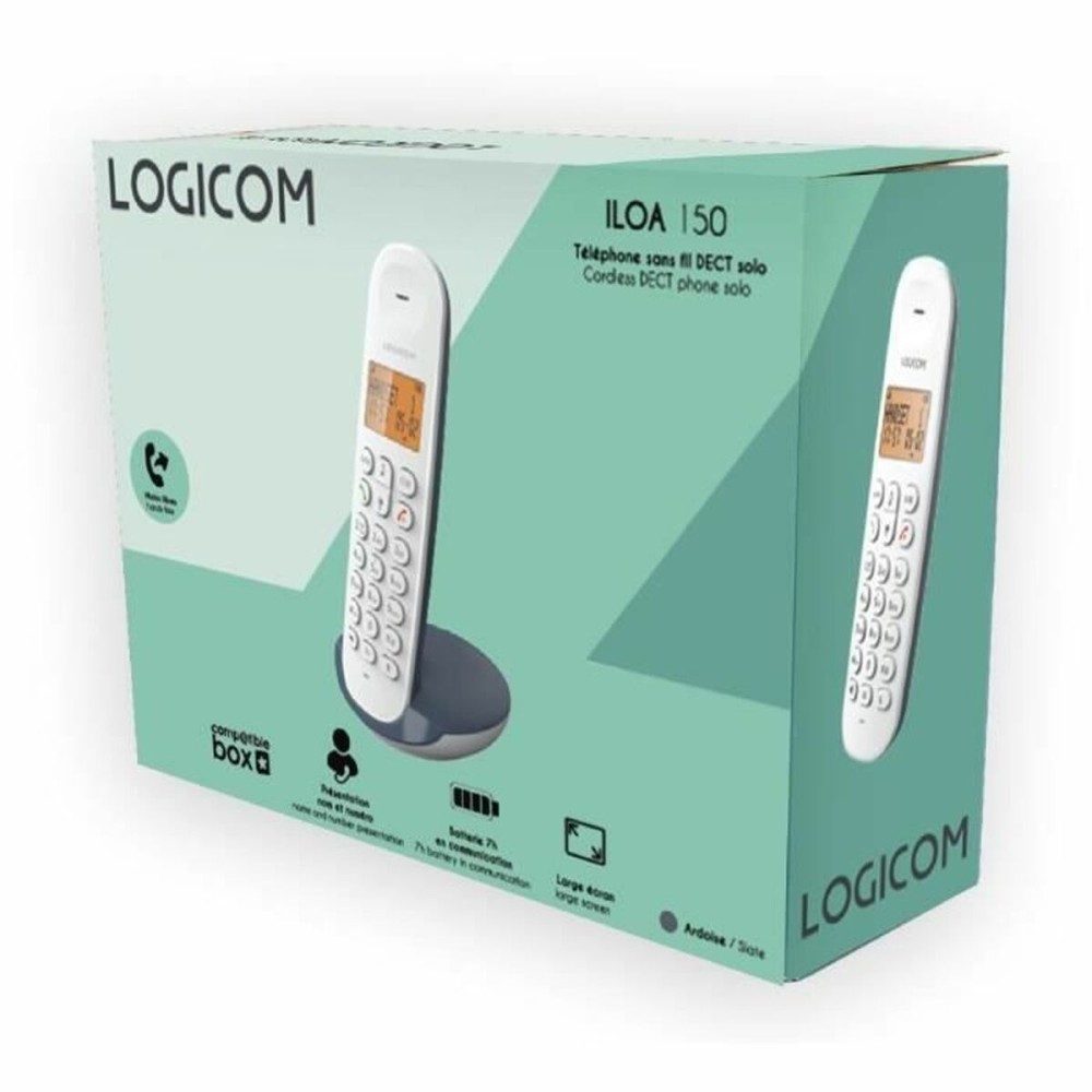 Téléphone fixe Logicom DECT ILOA 150 SOLO Ardoise