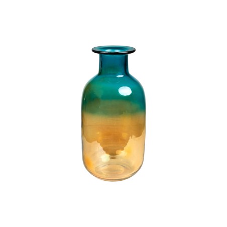 Blumenvase Romimex Blau Bernstein Glas 17 x 33 x 17 cm