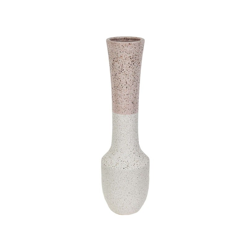 Vase Romimex Blanc/Rose Céramique 19 x 68 x 19 cm