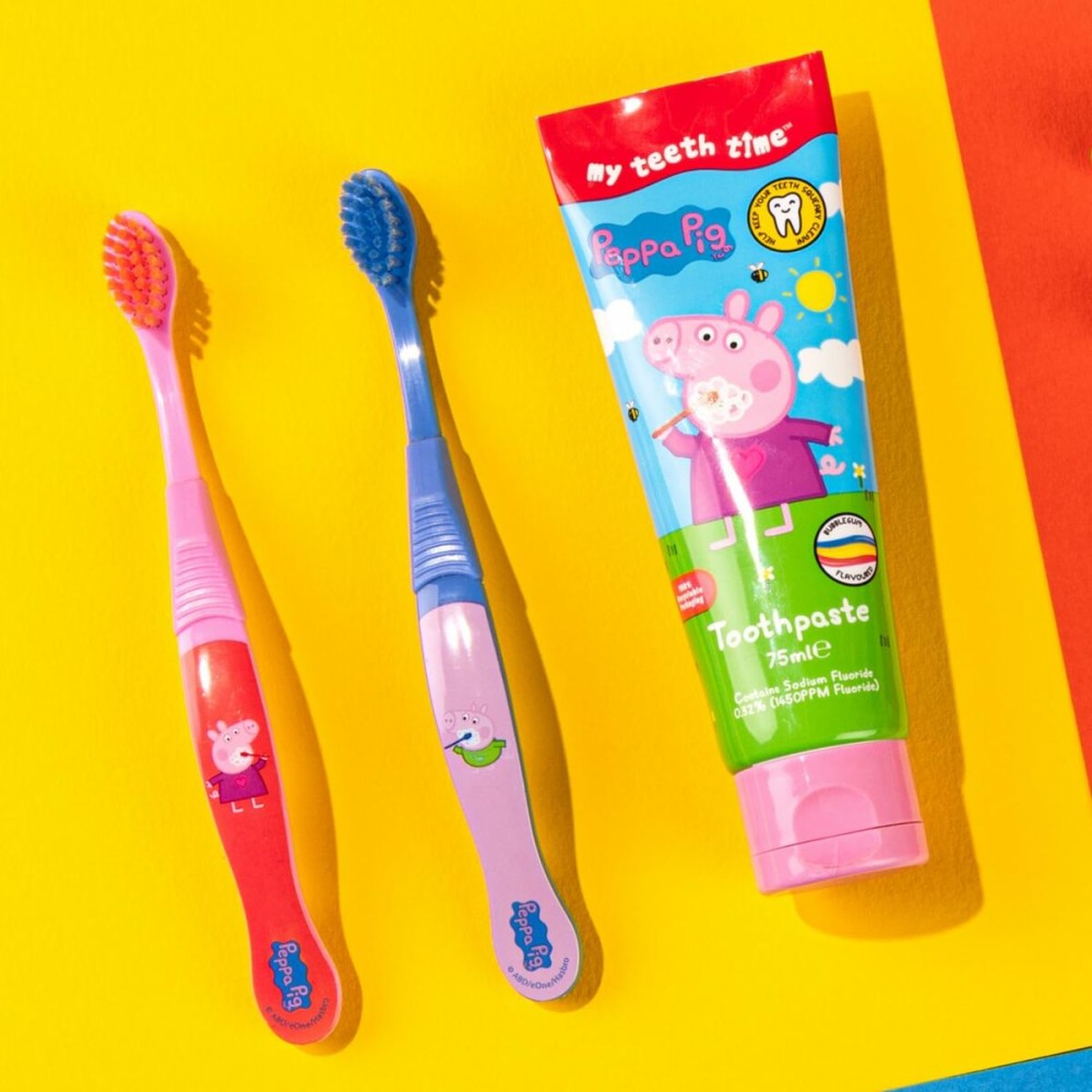 Toothbrush for Kids Peppa Pig Pink Blue (2 Units)