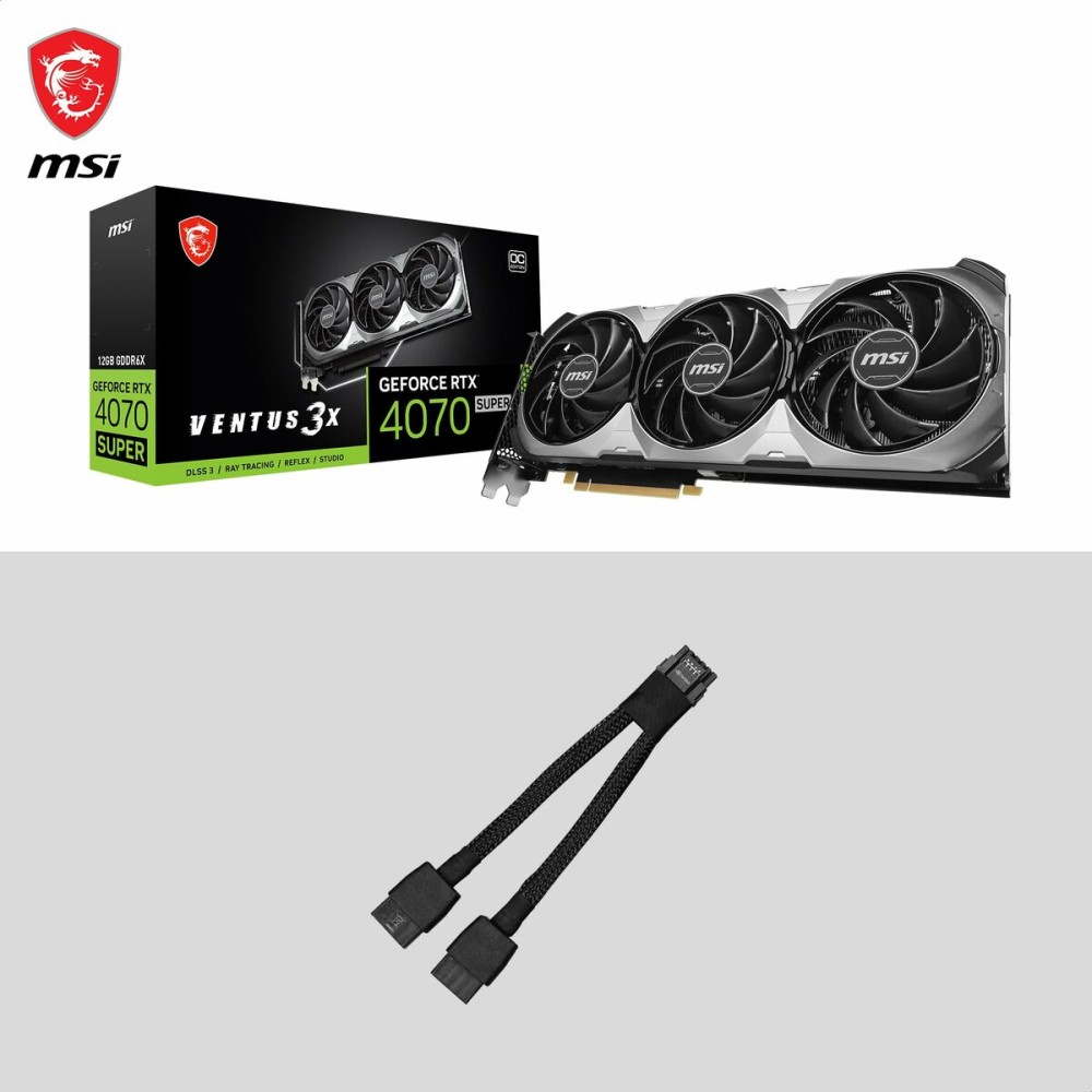 Carte Graphique MSI VGAMISNVDM216 GEFORCE RTX 4070 RTX 4070 SUPER 12 GB GDDR6 GDDR6X