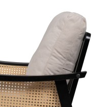 Armchair Black Beige Polyethylene Rubber wood MDF Wood Foam 100 % polyester 69,5 x 83 x 80 cm