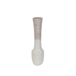 Vase Romimex Blanc/Rose Céramique 15 x 59 x 15 cm